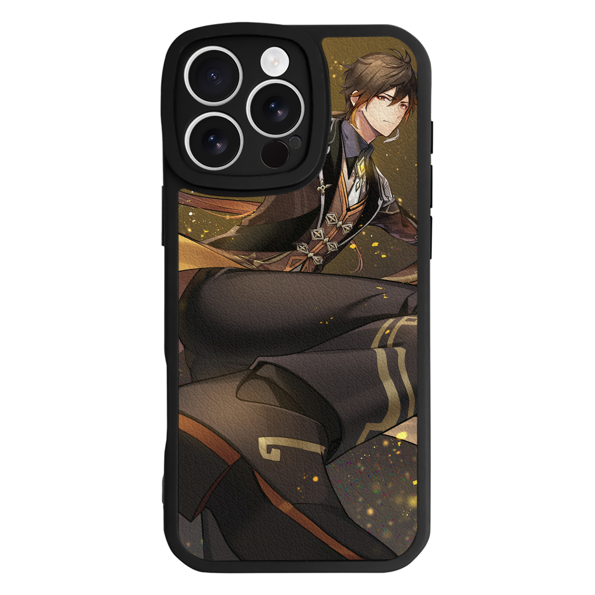 げんし神 genshin 【iPhone 16シリーズ対応】シリコンスマホケース（レザー調） 材質：シリコン